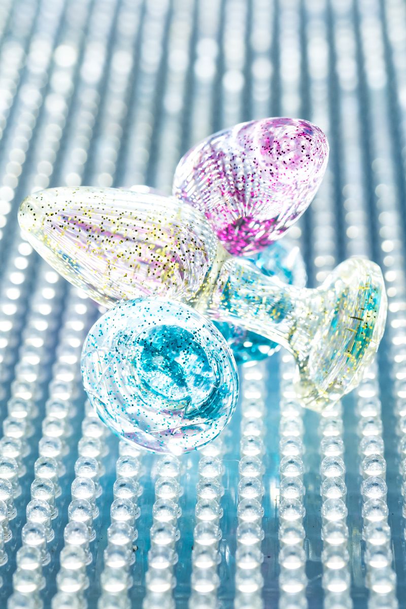 Фиолетовая акриловая анальная втулка - 8 см. 12