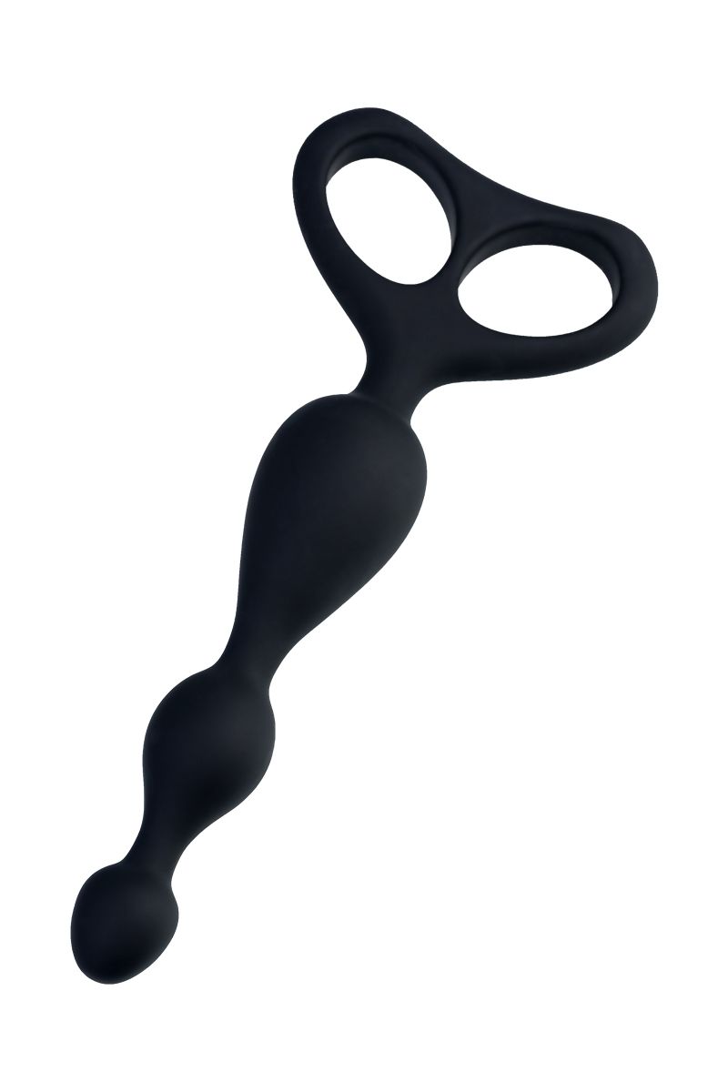 Черная анальная цепочка Aquilae - 18 см. 4