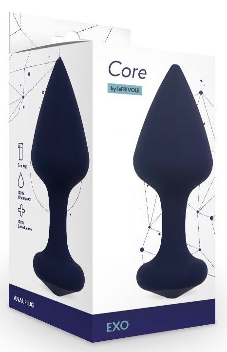 Темно-синяя анальная пробка Exo S - 7,5 см. 2