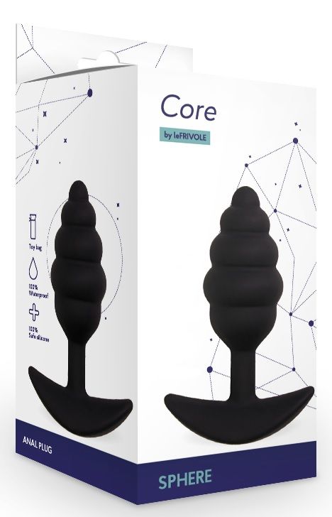 Черная анальная пробка Sphere S - 7,5 см. 2