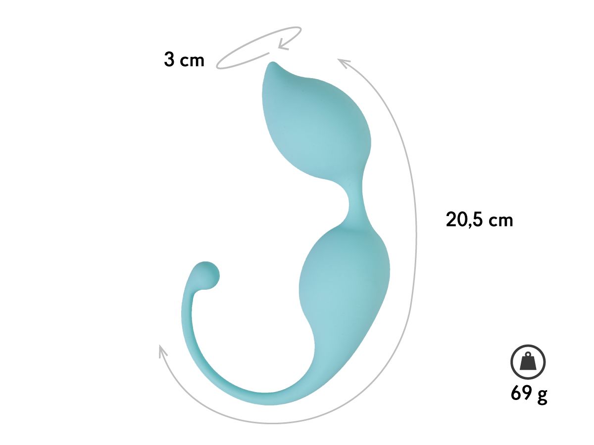 Аквамариновые вагинальные шарики Lota 2