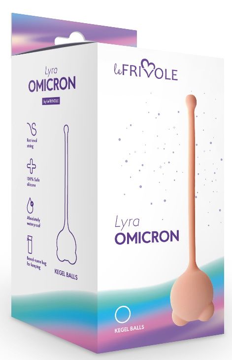 Бежевый вагинальный шарик Omicron 3