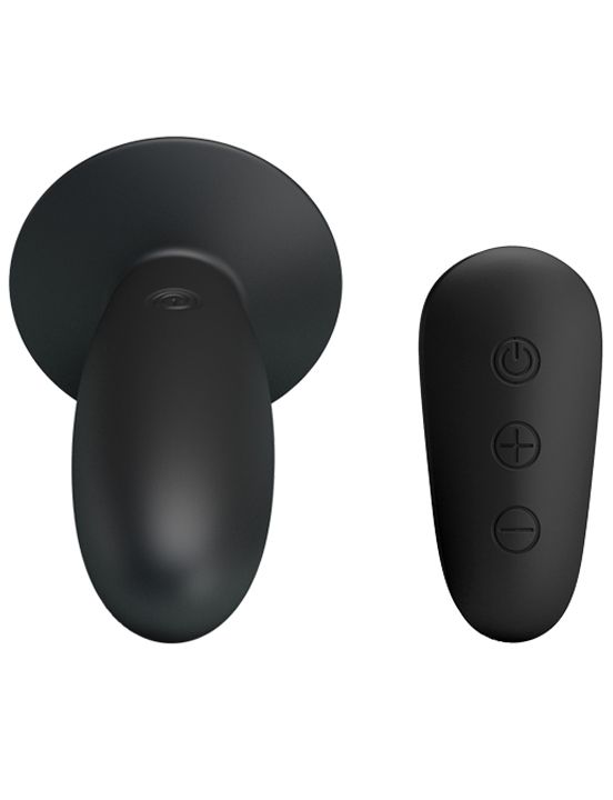 Черная анальная вибропробка Mr.Play с пультом - 11 см. 2