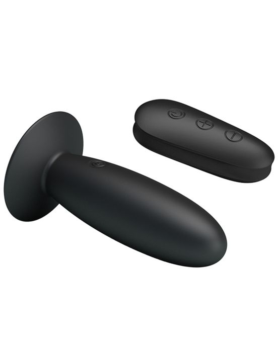 Черная анальная вибропробка Mr.Play с пультом - 11 см. 3