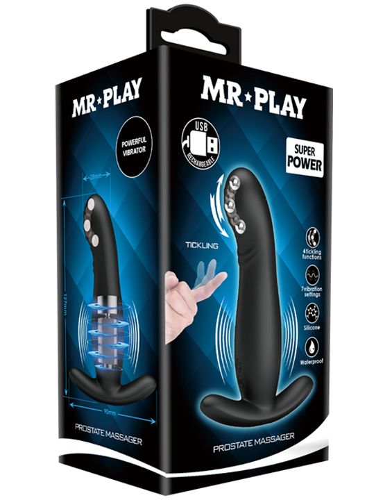 Черный вибромассажёр простаты Mr.Play - 12,7 см. 5