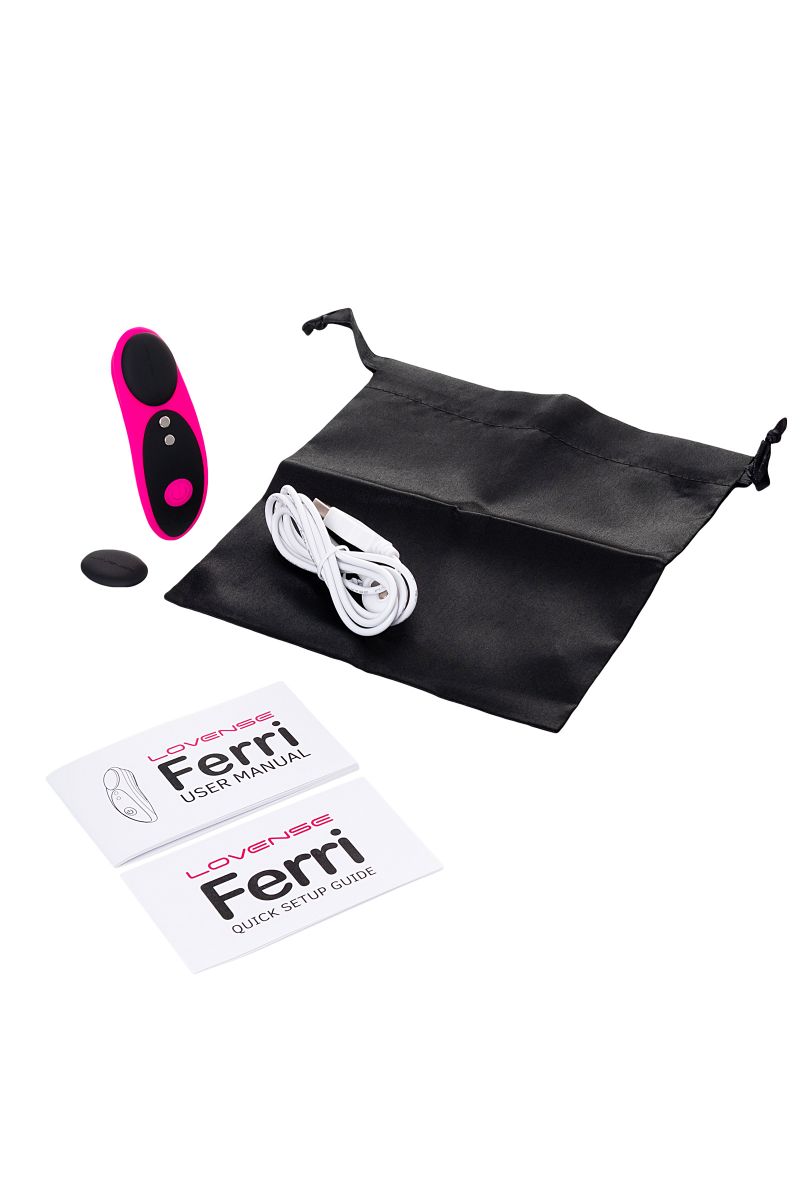 Розово-черный вибростимулятор в трусики Lovense Ferri 7