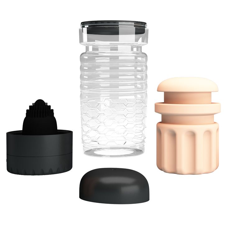 Вибромастурбатор-вагина Emily в черной колбе 7