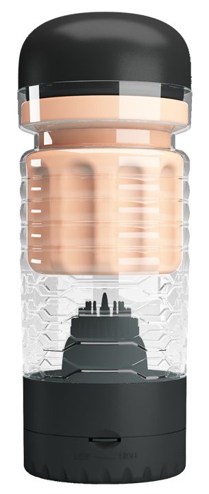 Вибромастурбатор-вагина Emily в черной колбе 1