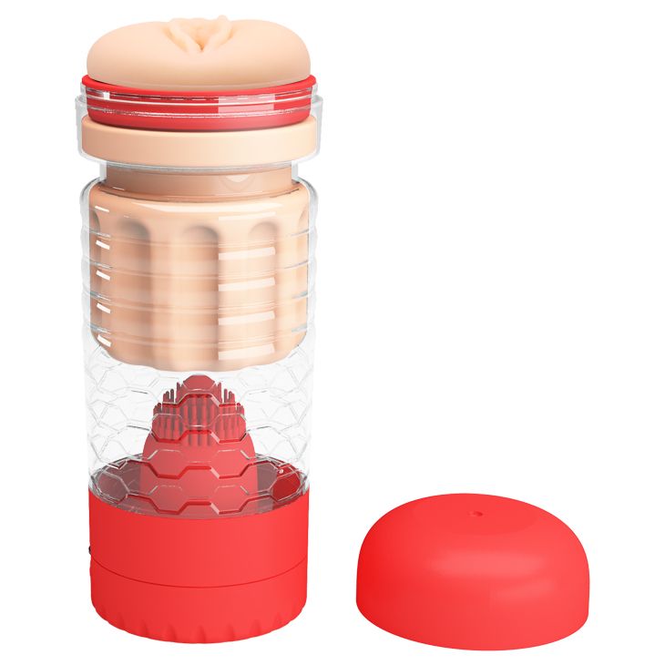 Вибромастурбатор-вагина Emily в красной колбе 4