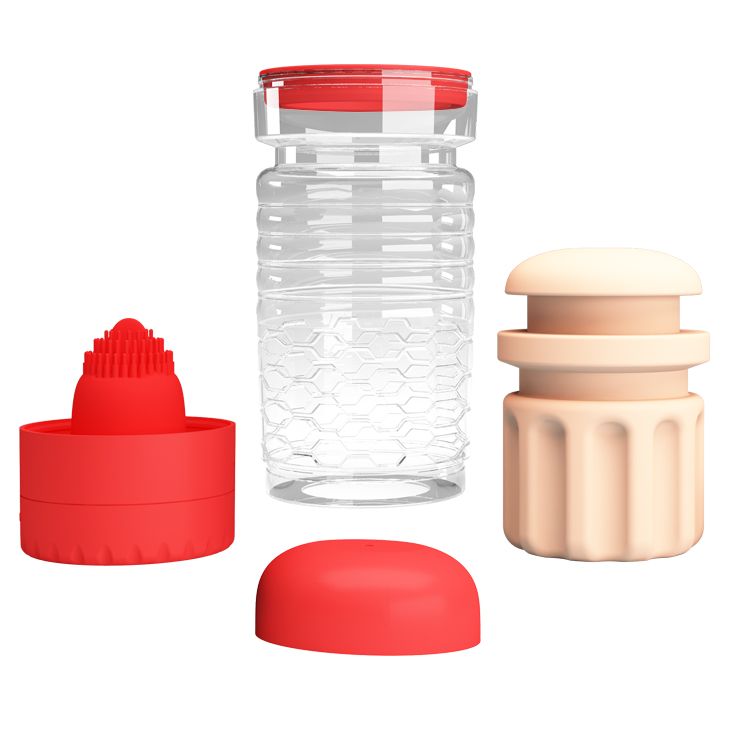 Вибромастурбатор-вагина Emily в красной колбе 7