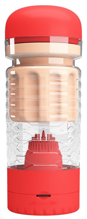 Вибромастурбатор-вагина Emily в красной колбе 1