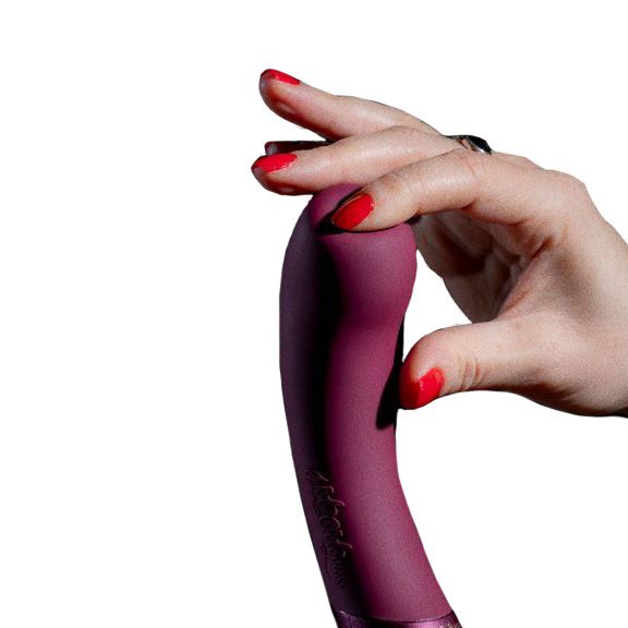 Фиолетовый вибратор Kurve с двумя моторами - 19,4 см. 4