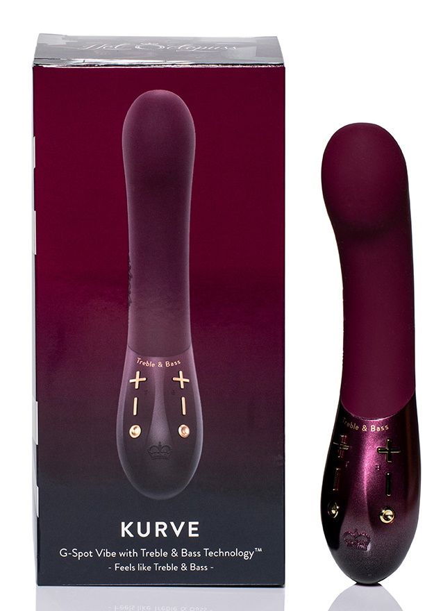 Фиолетовый вибратор Kurve с двумя моторами - 19,4 см. 8