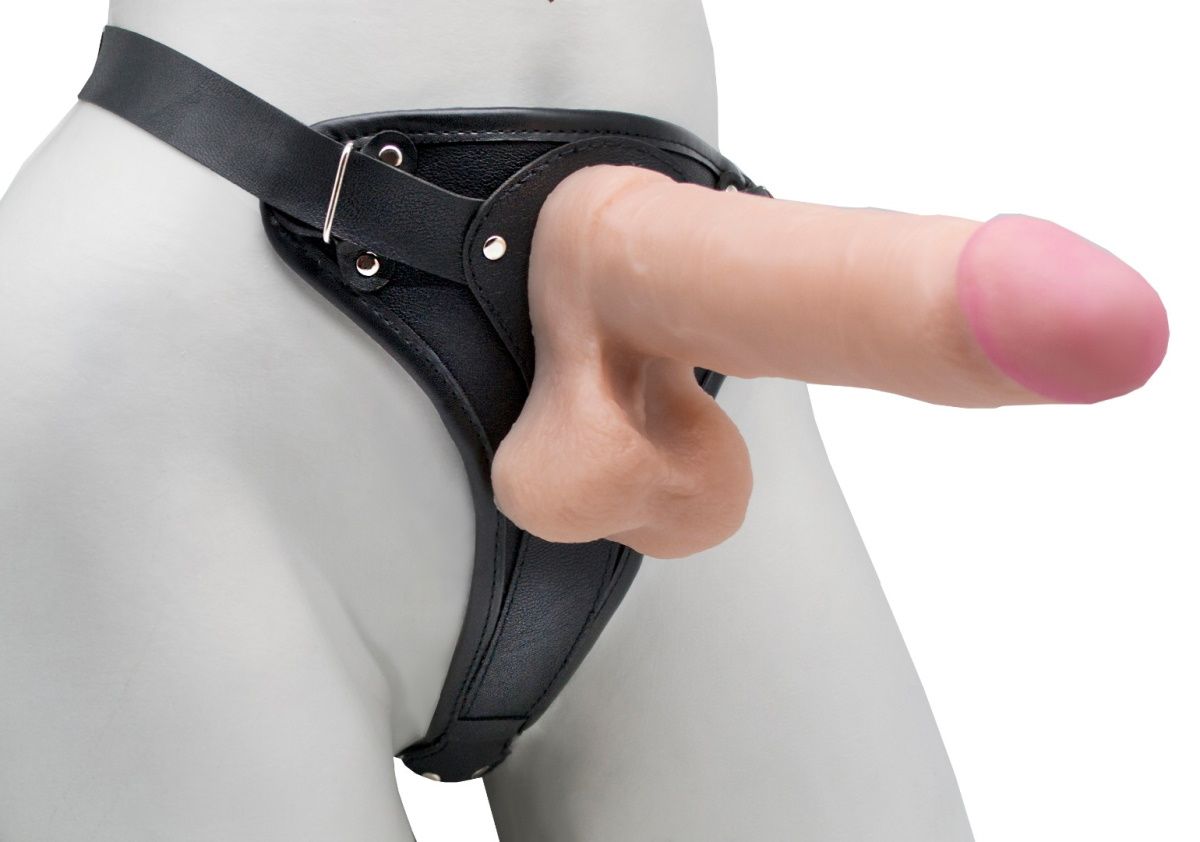 Вибрострапон Woman Midi с вагинальной пробкой - 22 см. 1