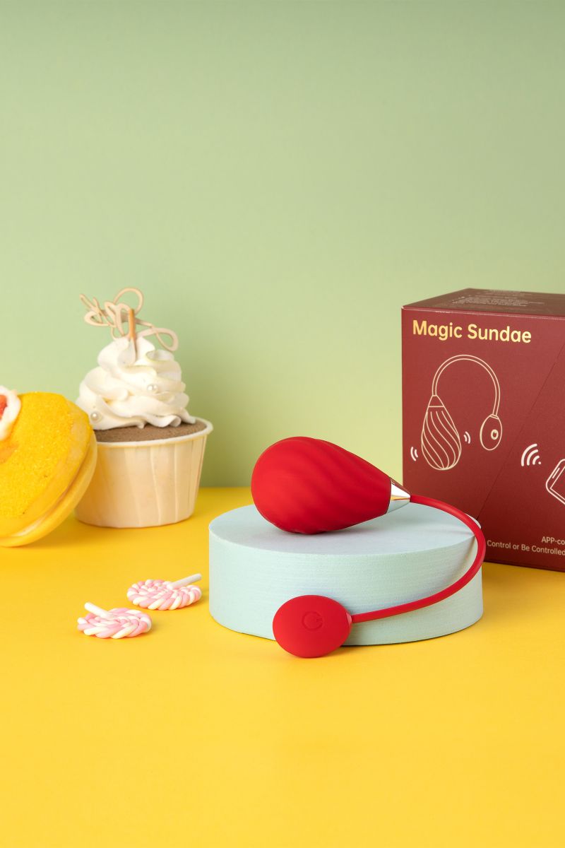 Красное виброяйцо Magic Motion Sundae 6