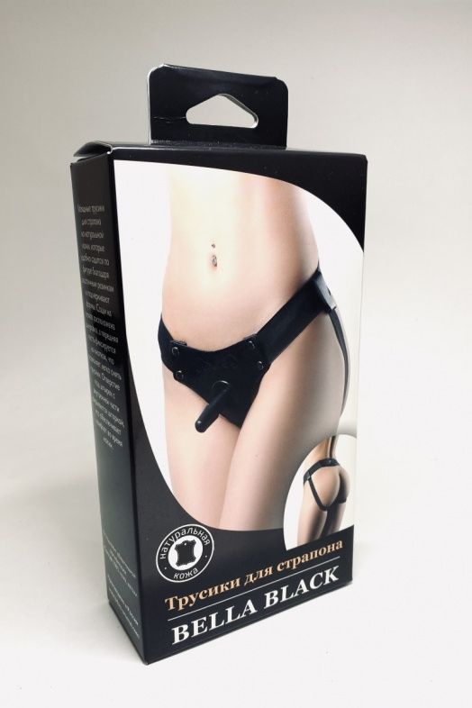 Черные трусики для страпона Bella 3