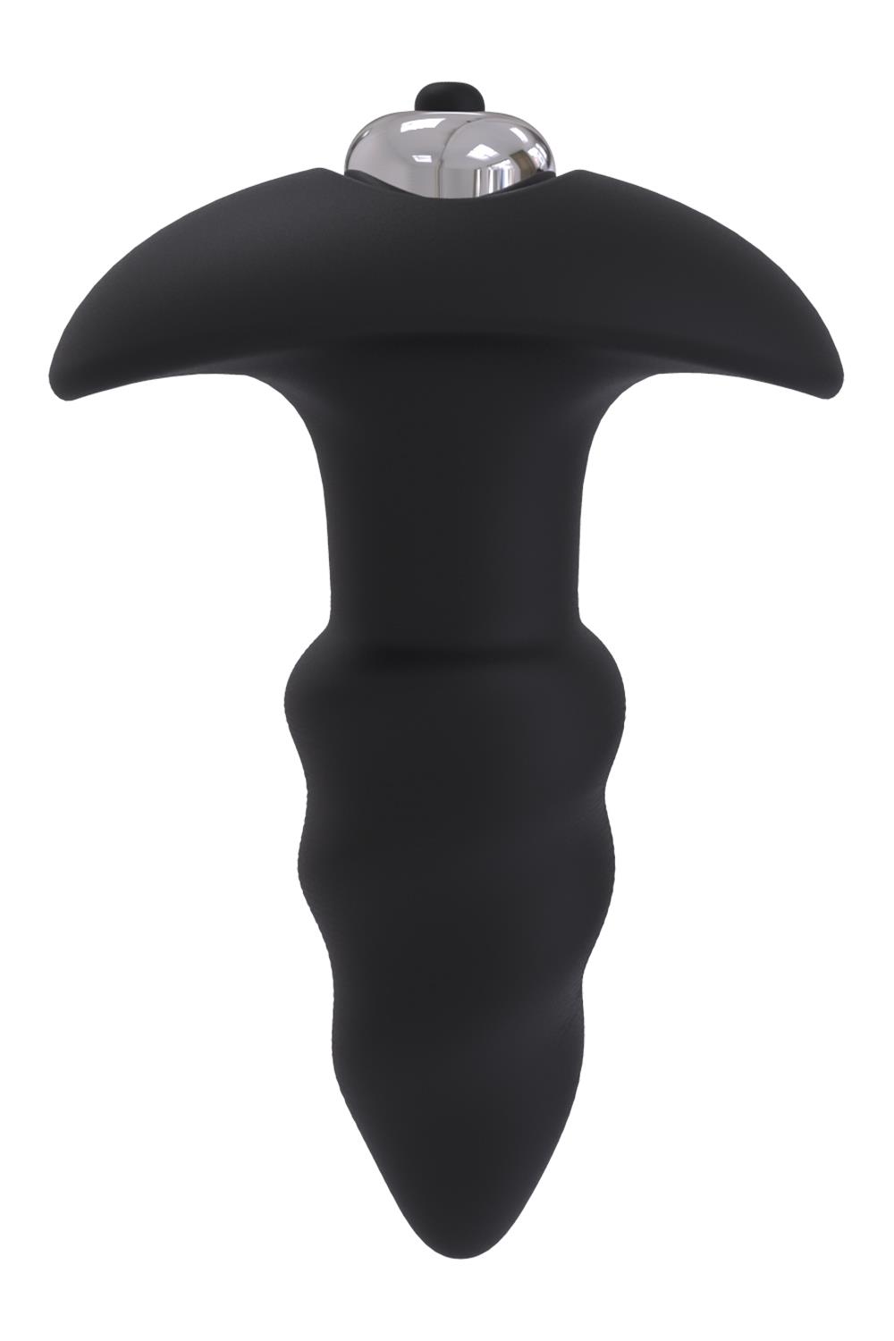 Черная анальная вибровтулка Single Speed Love Arrow Plug - 9,8 см. 1