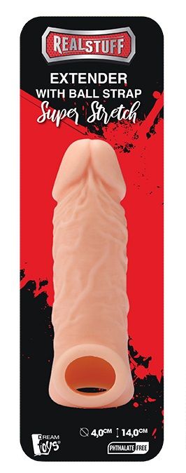 Телесная насадка EXTENDER WITH BALL STRAP 5.5 - 14 см. 2