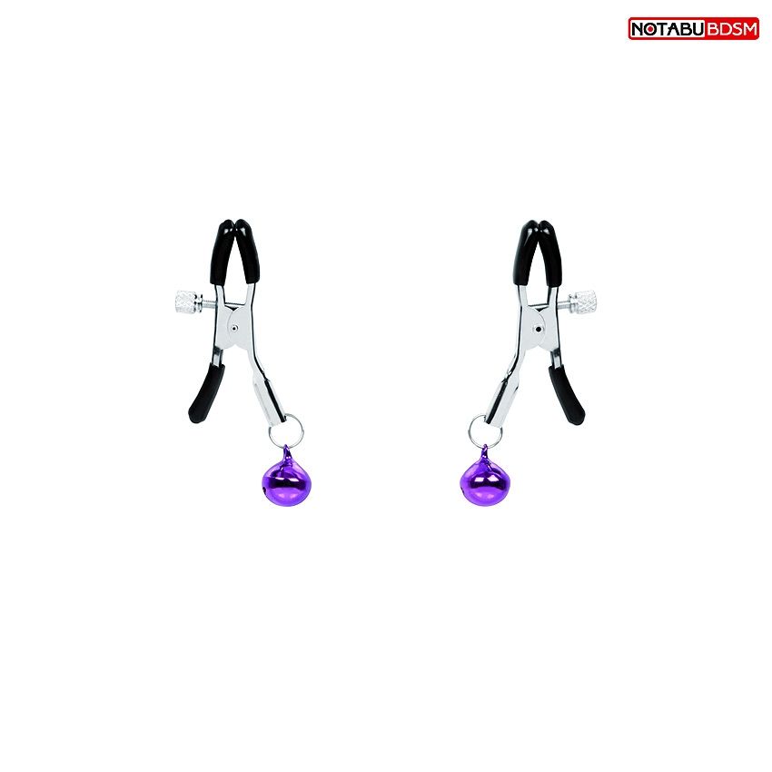 Оригинальные зажимы на соски с фиолетовыми шариками 1