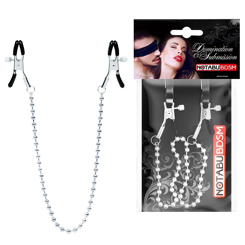 Оригинальные зажимы на соски с бусами 2