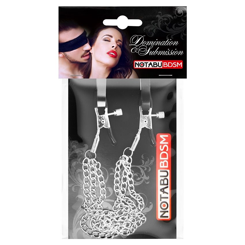 Оригинальные зажимы на соски с тройной цепочкой 3