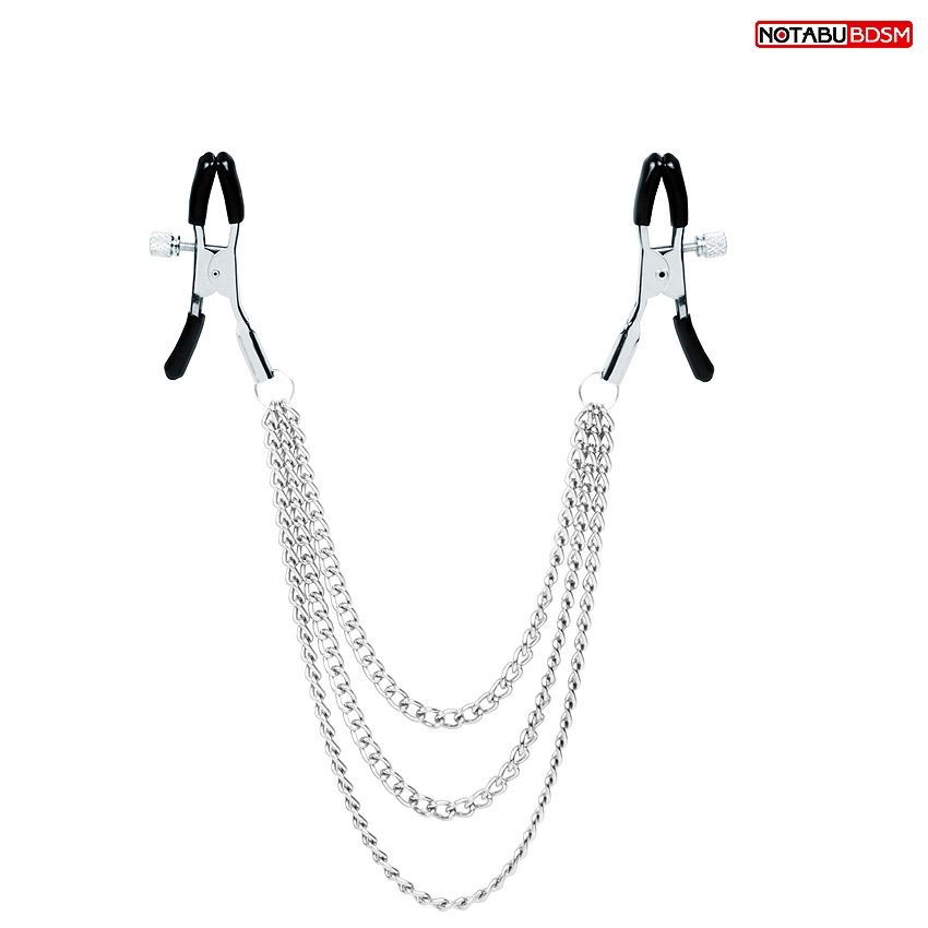 Оригинальные зажимы на соски с тройной цепочкой 1