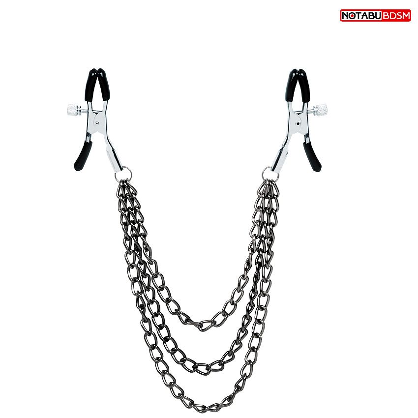 Оригинальные зажимы на соски с тройной короткой цепочкой 1