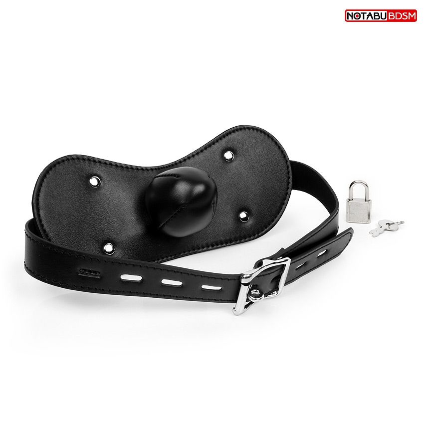 Оригинальный кляп с широким ремешком 3