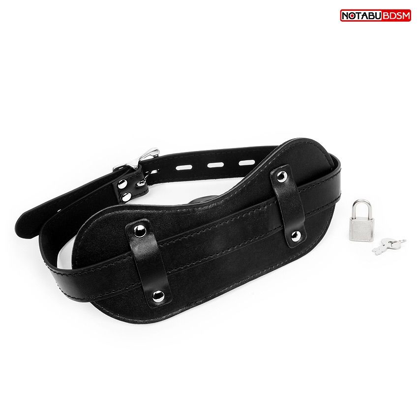 Оригинальный кляп с широким ремешком 5