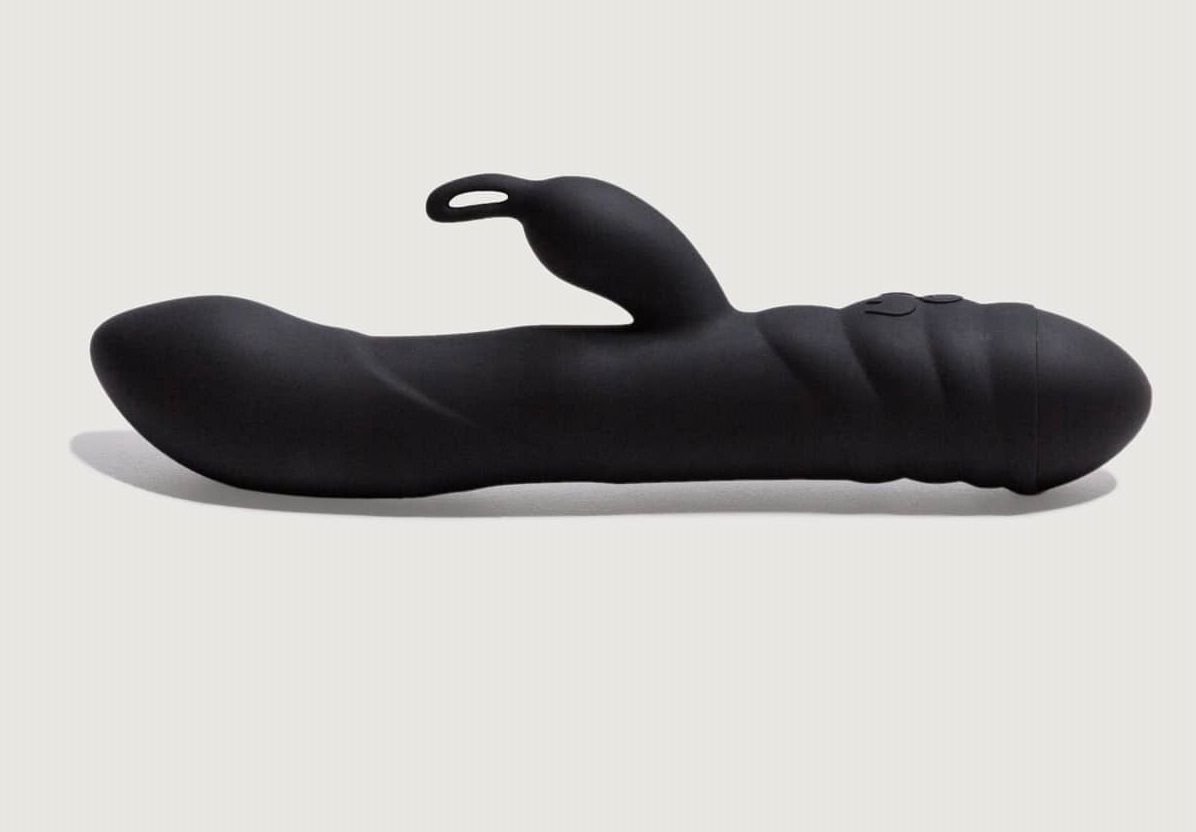 Черный вибратор с клиторальным стимулятором Twister - 23 см. 5