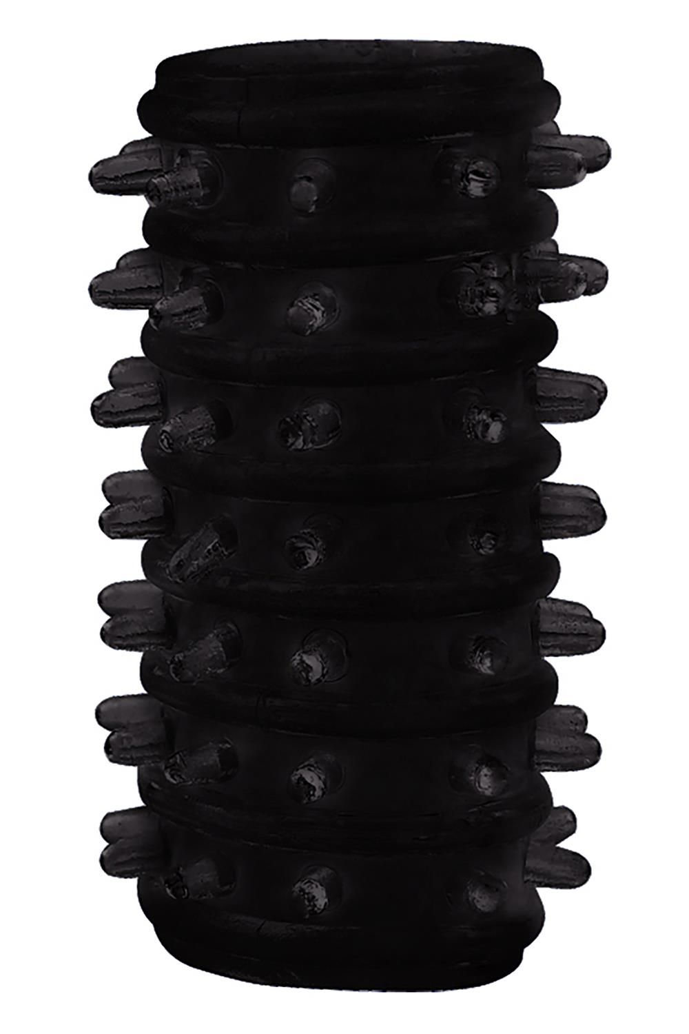 Набор из 7 черных насадок Penis Sleeves Set 6