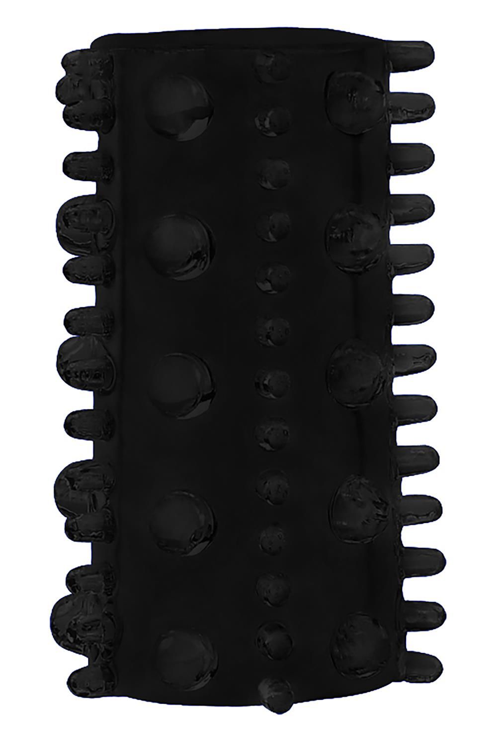 Набор из 7 черных насадок Penis Sleeves Set 8