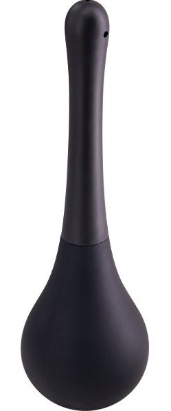 Черный анальный душ SQUEEZE CLEAN с закругленным наконечником 1