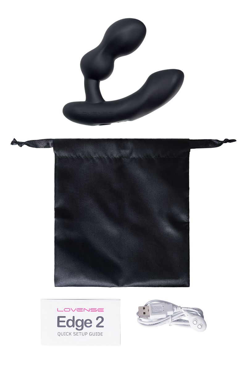 Черный вибростимулятор простаты Edge 2 - 12,4 см. 5