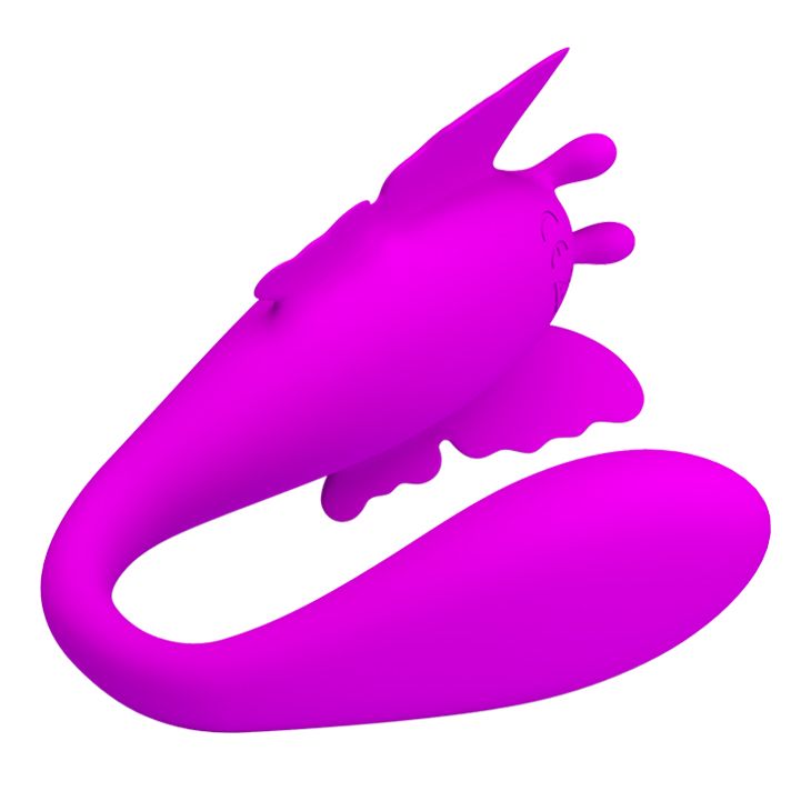 Лиловый вибромассажер для пар Chimera с пультом ДУ 3