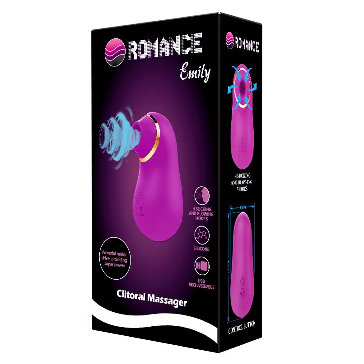 Лиловый вакуумный стимулятор клитора Emily 7