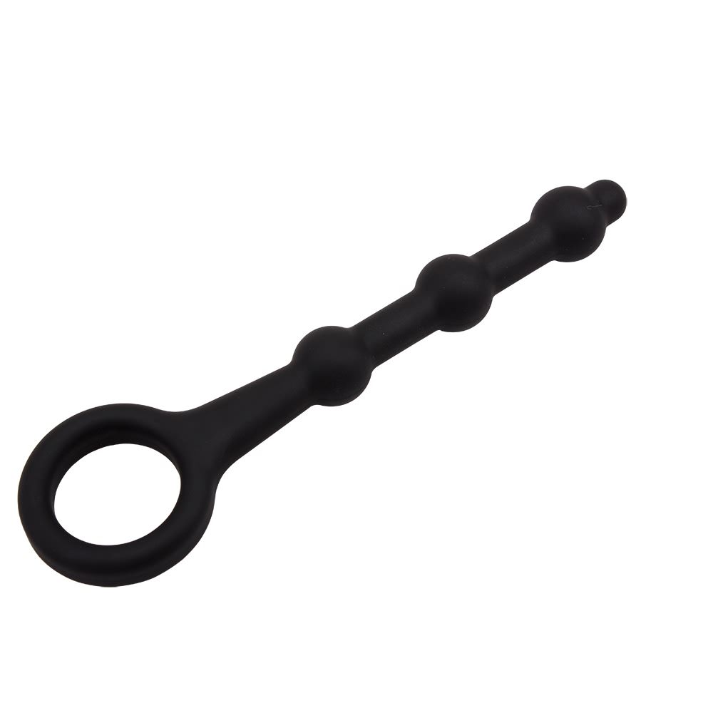 Черная анальная ёлочка Pleasure Piston - 17,5 см. 2