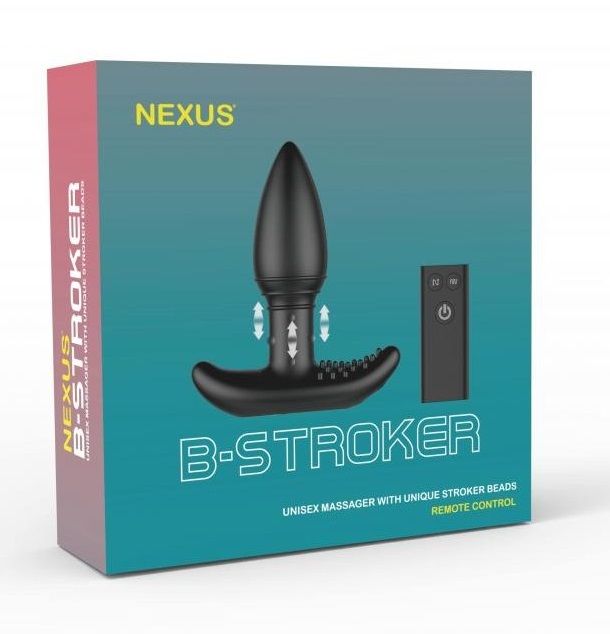 Черная анальная вибропробка Nexus B-Stroker - 13 см. 2