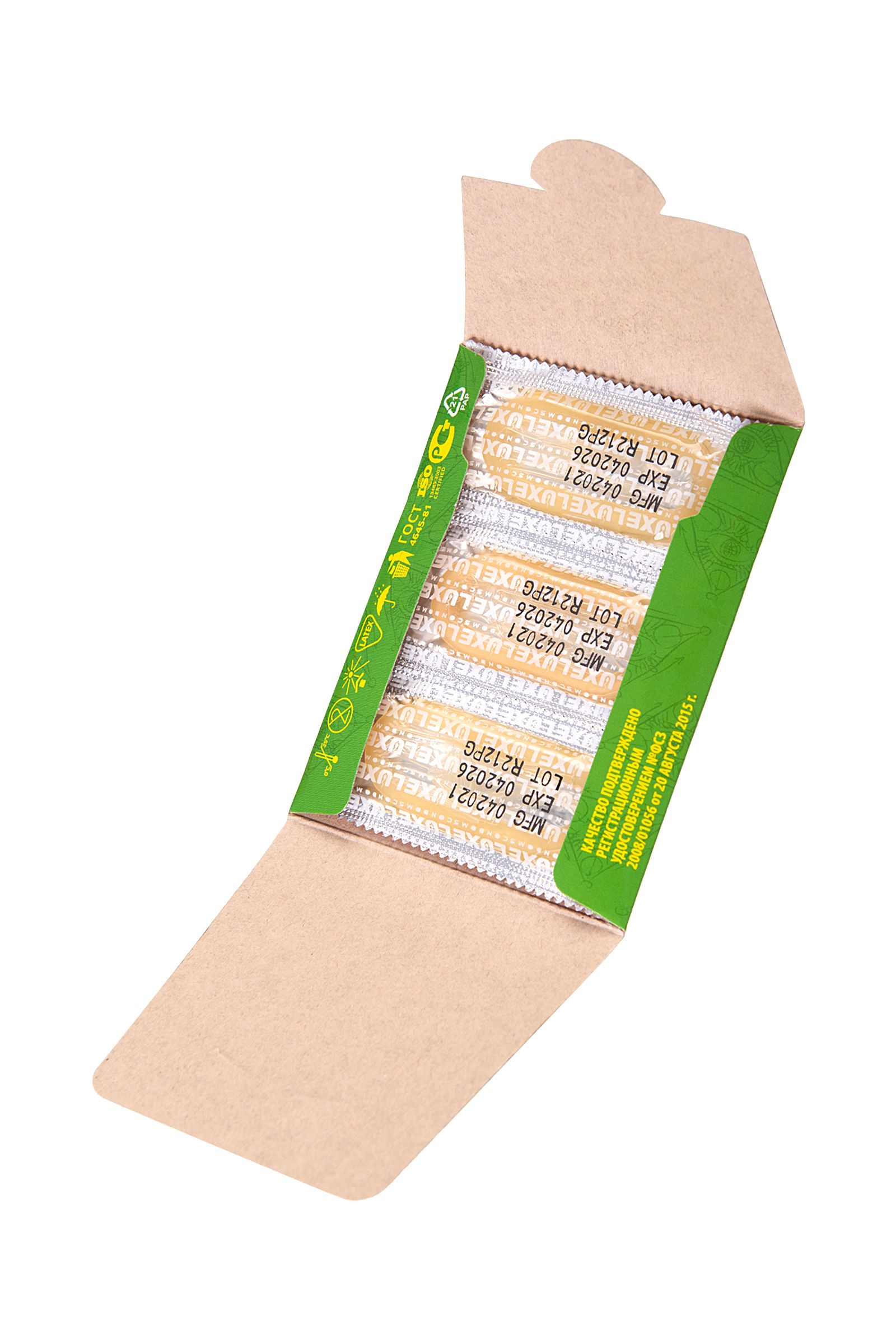 Презервативы Luxe «Бермудский треугольник» с яблочным ароматом - 3 шт. 4