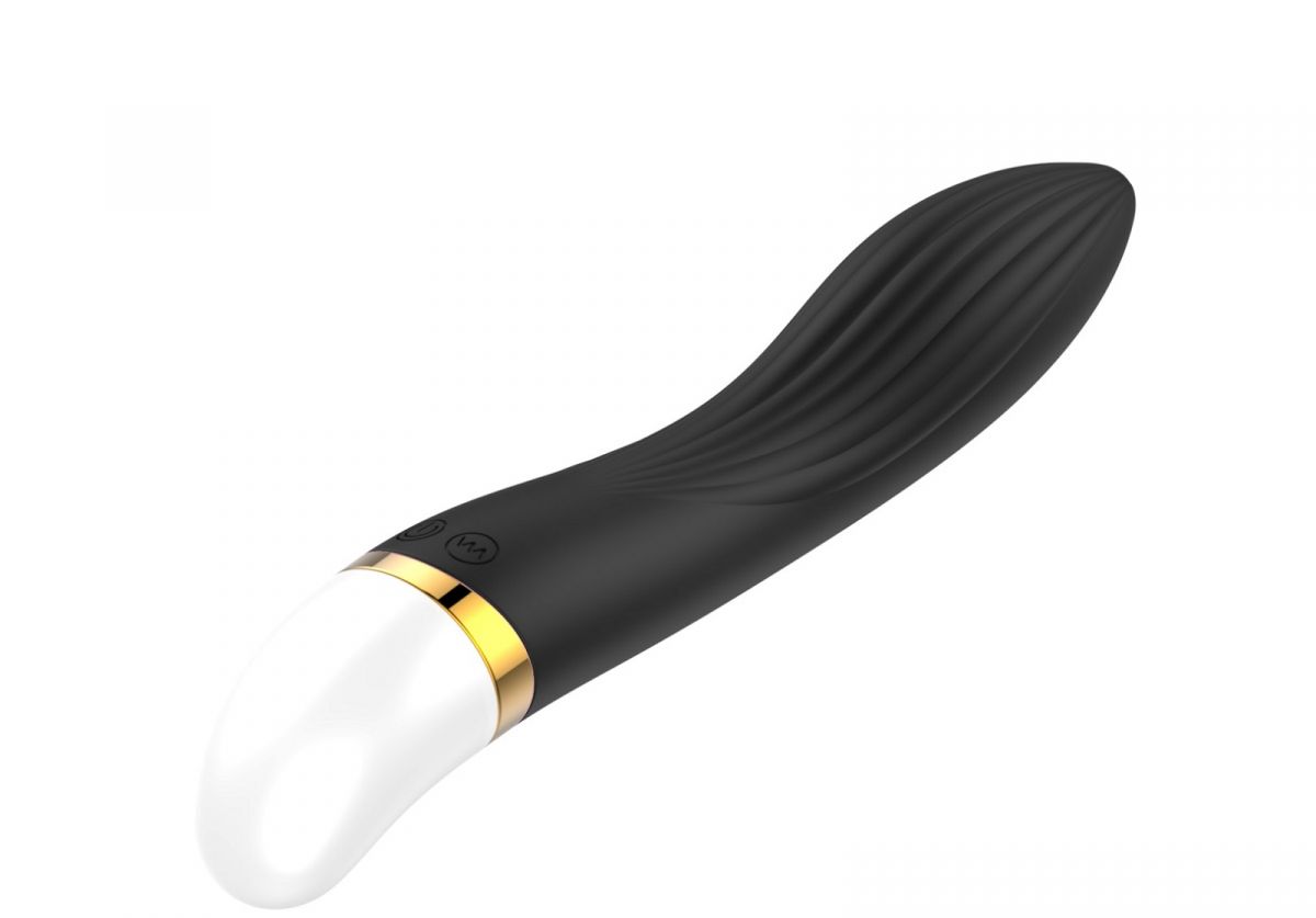Черный волнообразный вибратор - 20 см. 3
