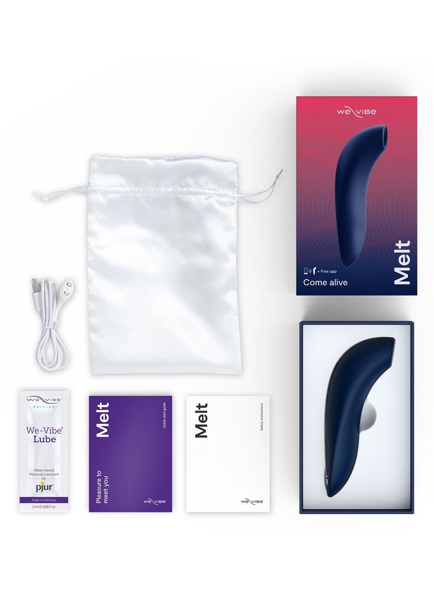 Синий вакуум-волновой стимулятор клитора We-Vibe Melt 5