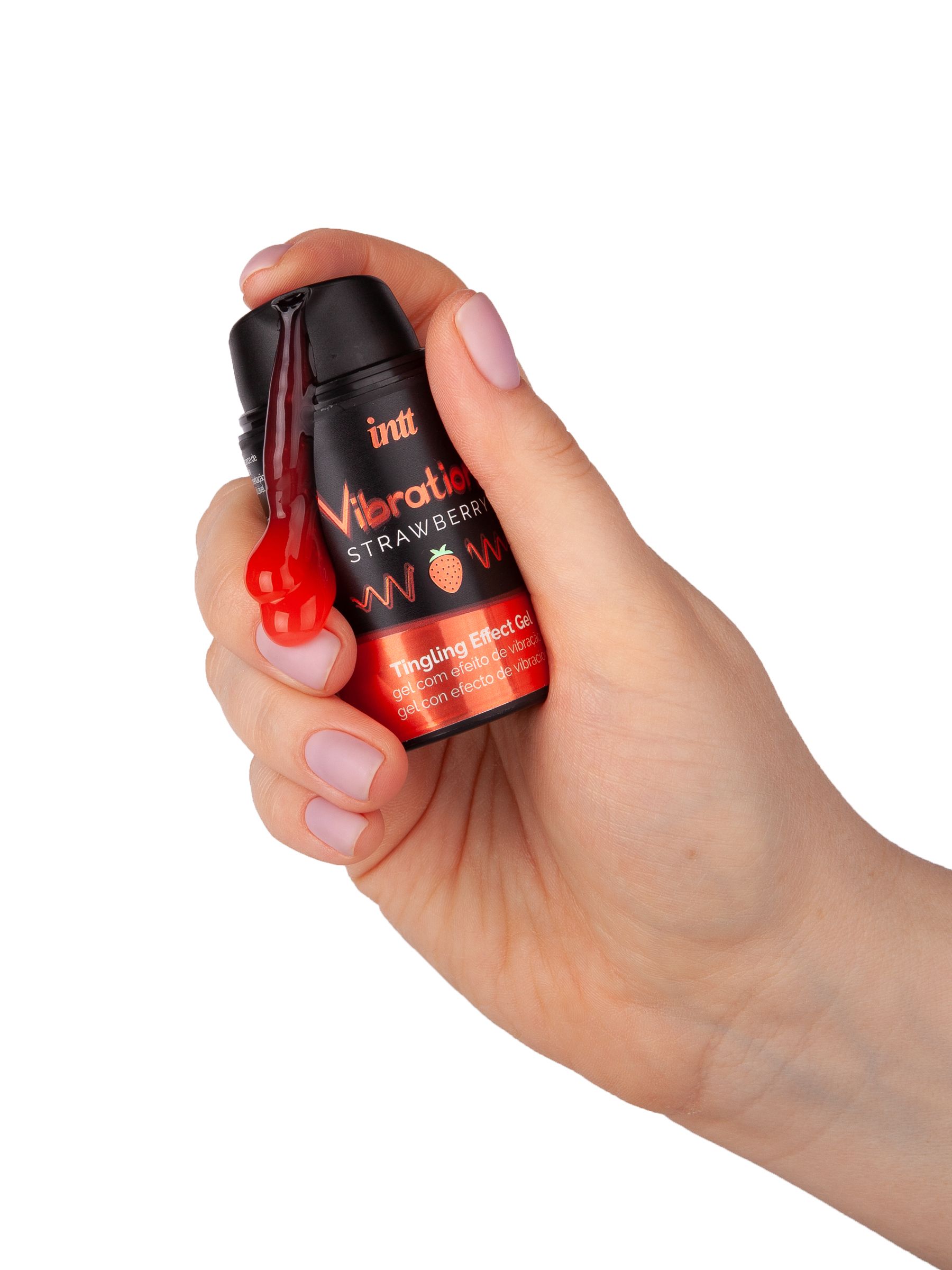 Жидкий интимный гель с эффектом вибрации Vibration! Strawberry - 15 мл. 11