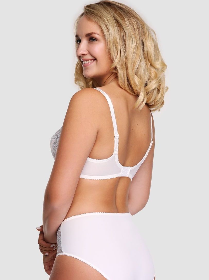 Бюстгальтер из прозрачного неэластичного вышитого тюля с мягкими чашками 2