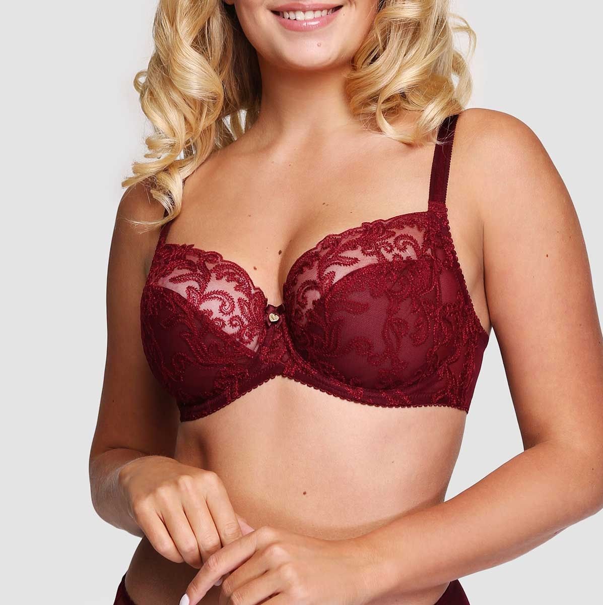 Бюстгальтер из прозрачного неэластичного вышитого тюля с мягкими чашками 3