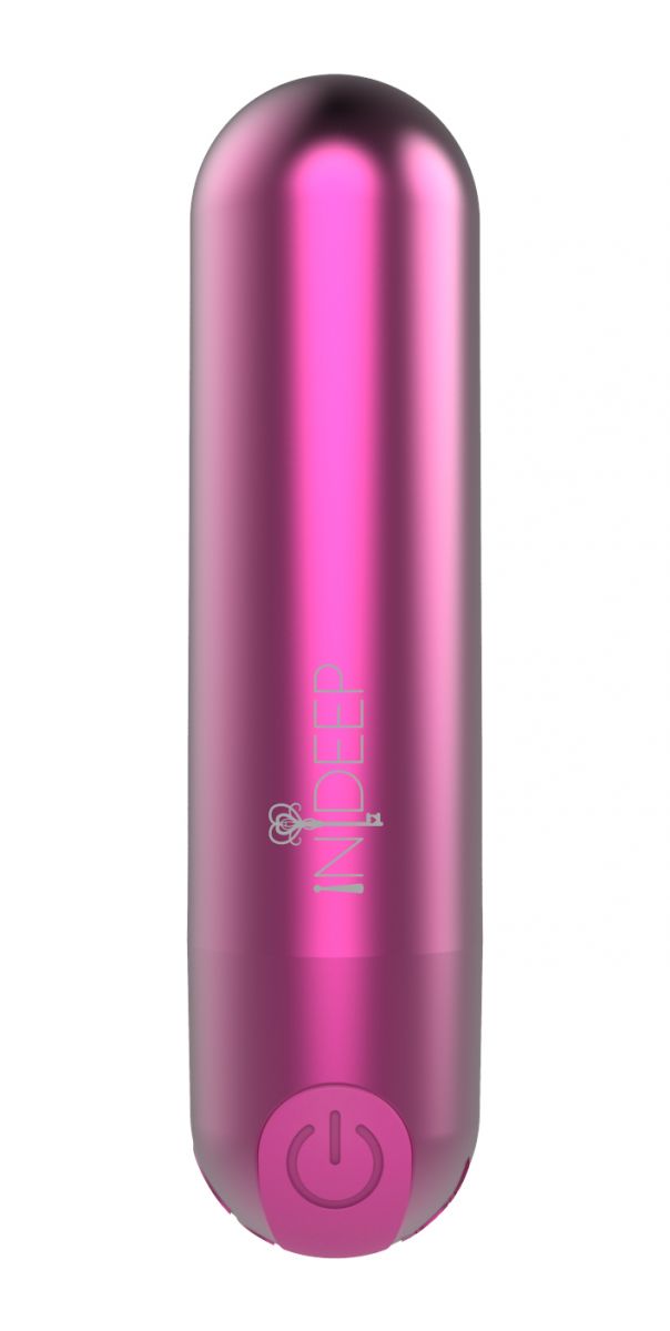 Малиновая перезаряжаемая вибропуля Clio - 7,6 см. 4