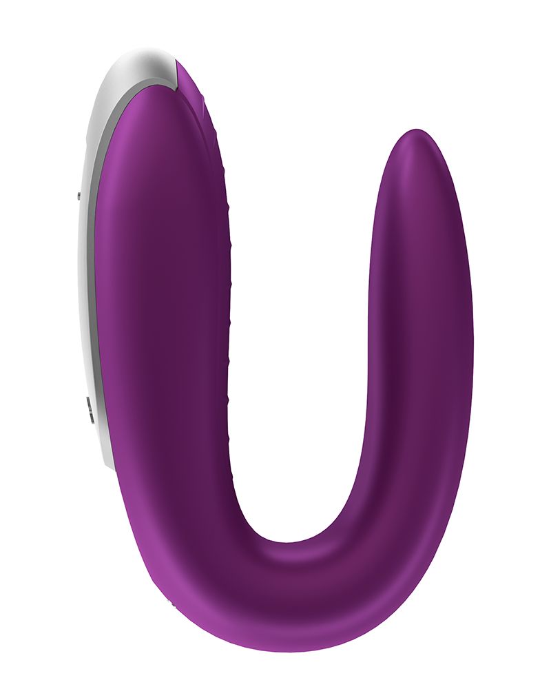 Фиолетовый вибромассажёр для пар Satisfyer Double Fun 4