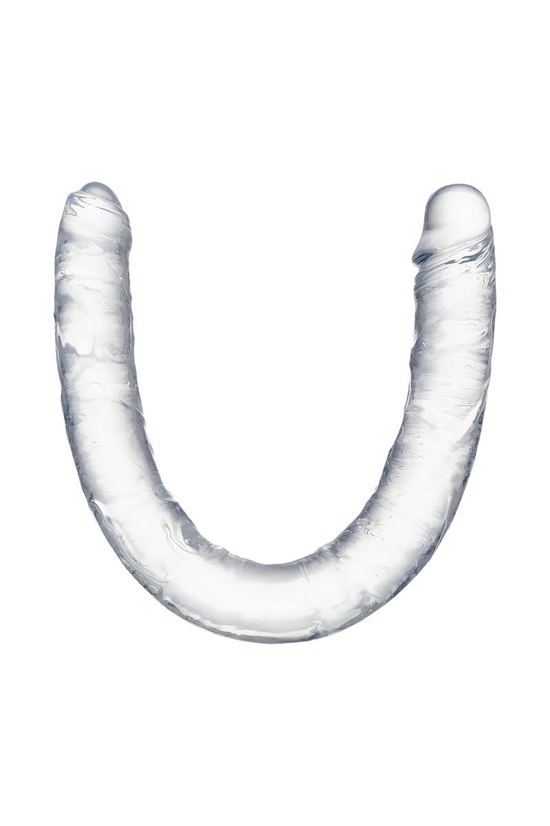 Прозрачный двухсторонний фаллоимитатор Double Dildo - 40 см. 2