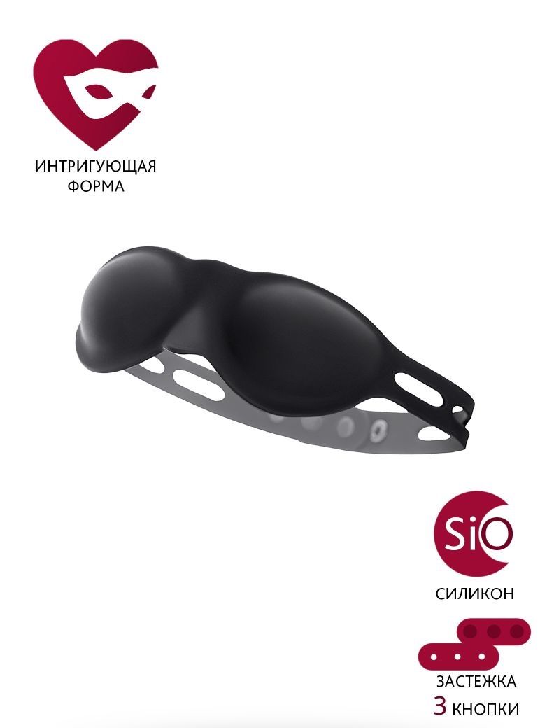 Черная плотная силиконовая маска 2