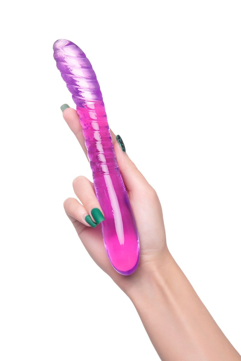 Фиолетовый двусторонний фаллоимитатор Frica - 23 см. 5