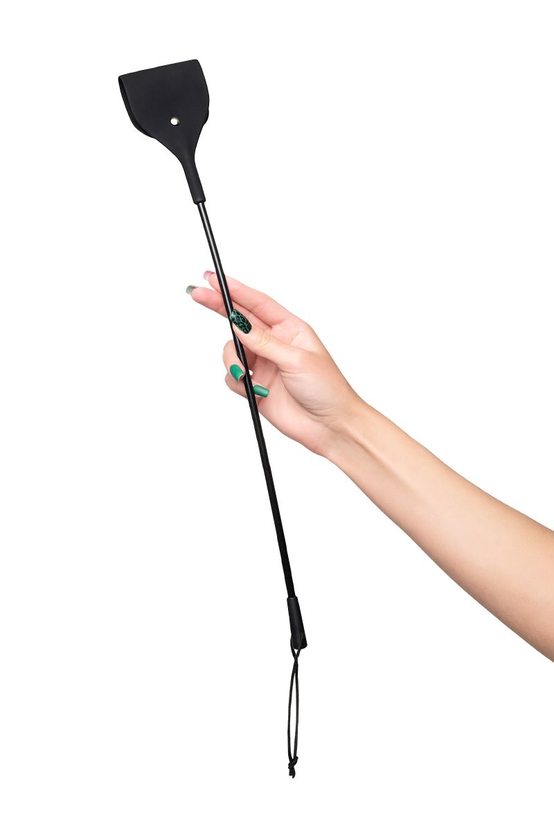 Черный гладкий стек с тонкой ручкой - 48 см. 3